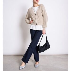 JAN | N JUNE Chunky Cardigan Lena Ivory Organic Cotton Size Small